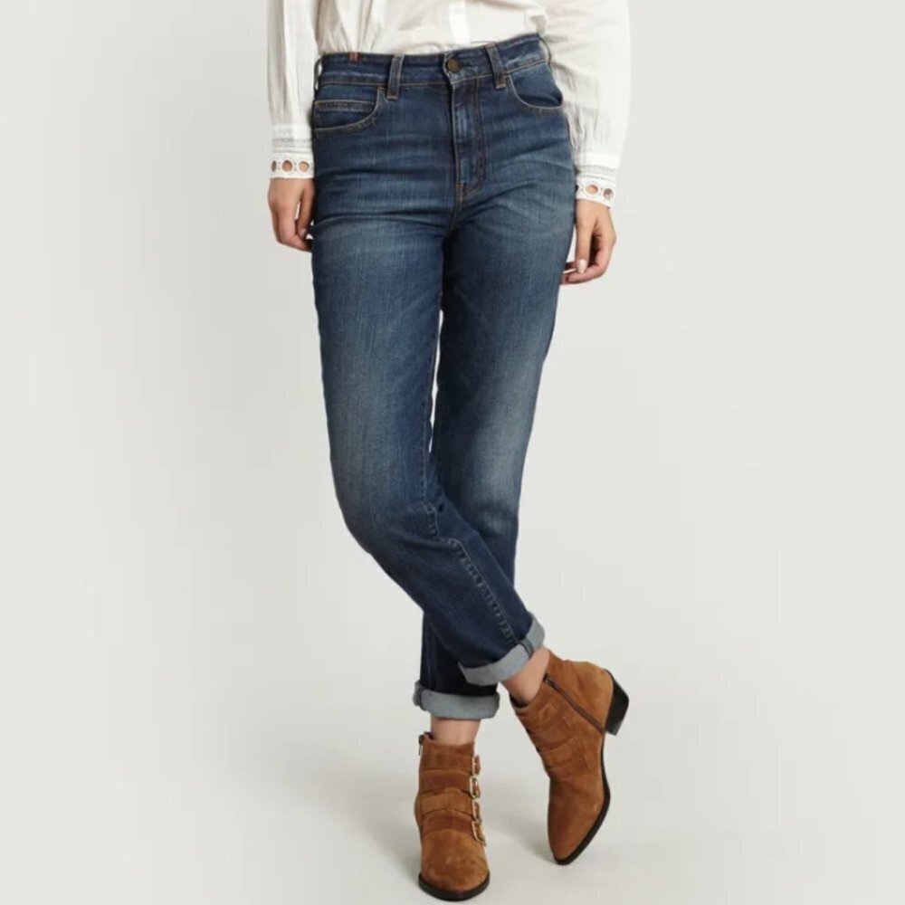 Atelier Notify Wax Coated Bootcut Vintage Wash Jeans Size 26 NWT